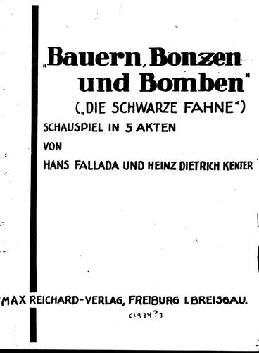 Hans Fallada: Bauern, Bonzen und Bomben (German language, 1934, M. Reichard)